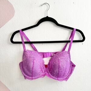 Victoria’s Secret‎ Dream Angels Bra Purple Lace 38C Lingerie Coquette